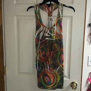 Colorful Peacock Inspired Top